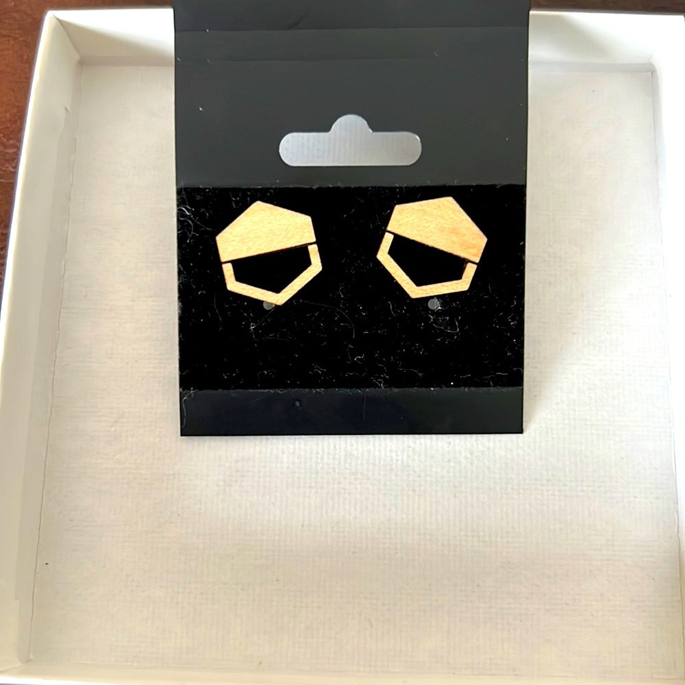 bee hive Wooden handmade earrings